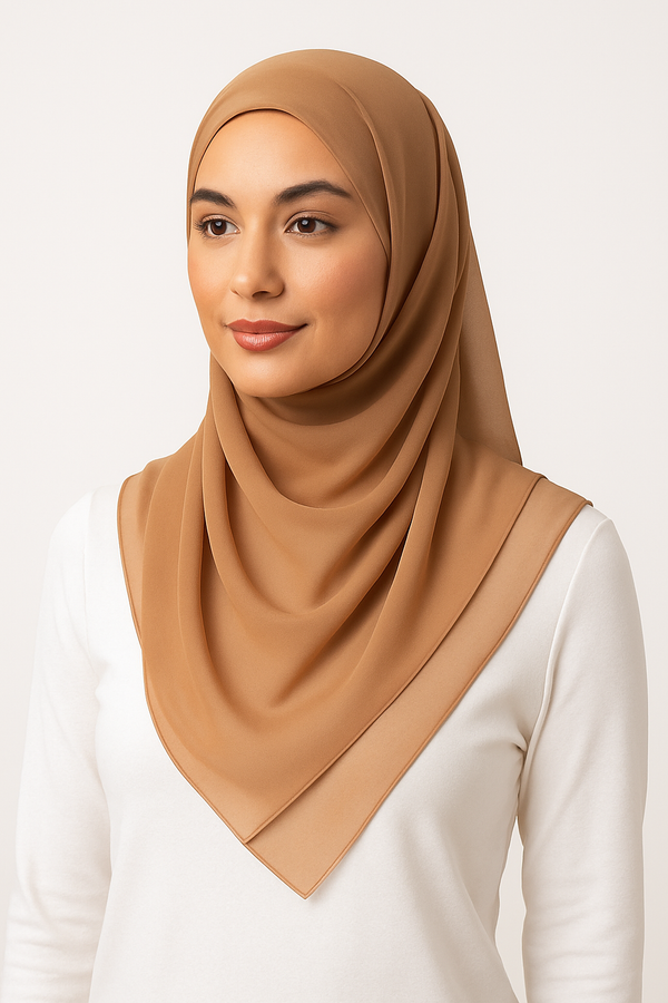 Beige Brown Hijab